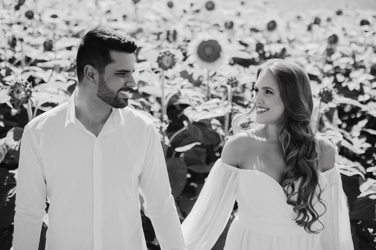 Ensaio de Casal em Campo de Girassóis